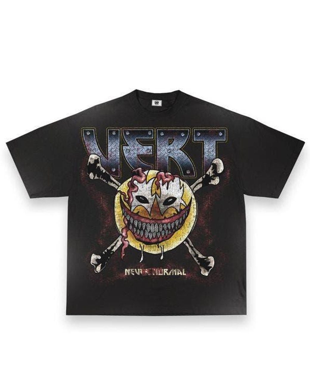 RETROVERT Black Vert Smiley Tee for men