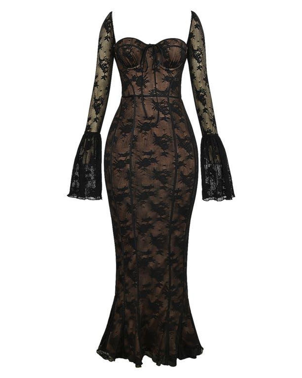 slim fit dress slacks House of CB 'Persephone' Corset Dress in Black – HONEY HIRE BOUTIQUE main image 1