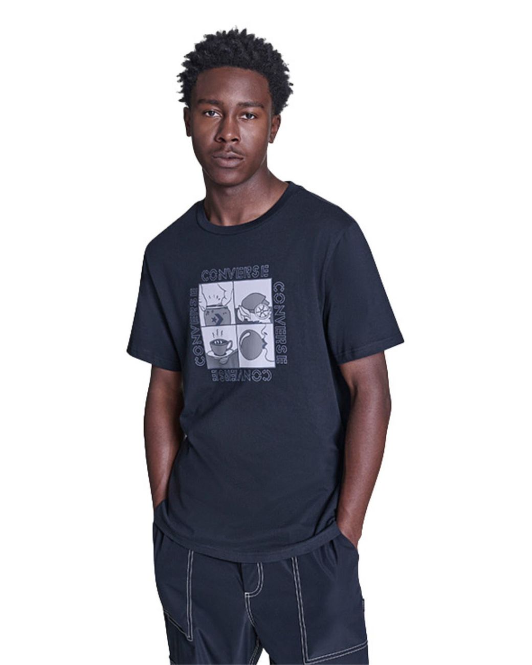 Converse Blue Comic Strip T-Shirt for men
