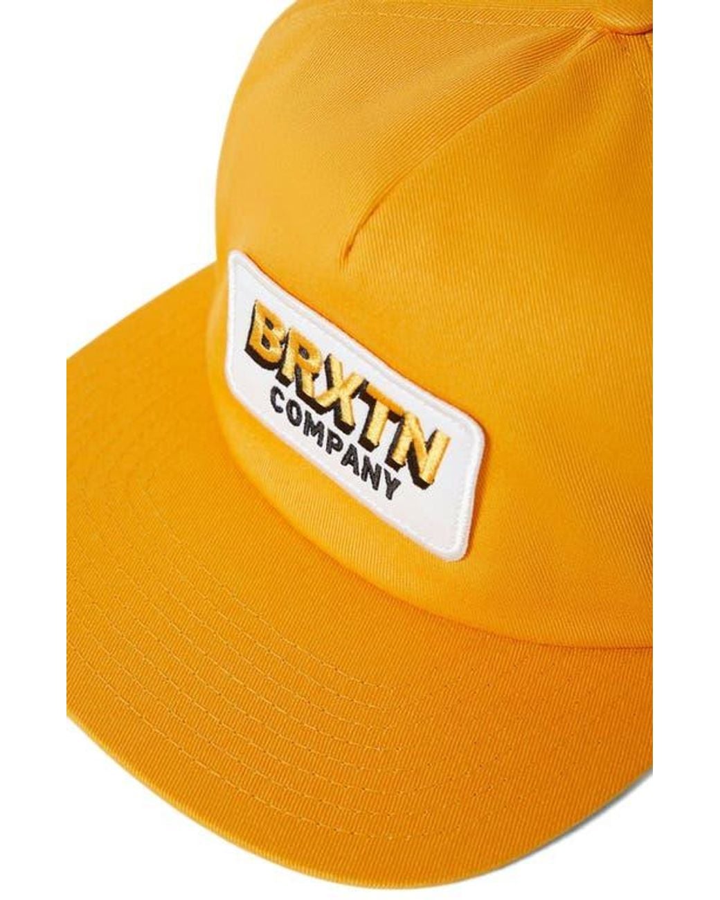 Brixton Yellow Payment Mp Snapback Baseball Cap for men