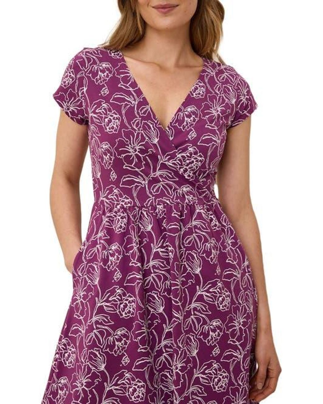 pact purple dress Pact Organic Cotton Double Gauze Beach To Brunch Dress in Purple