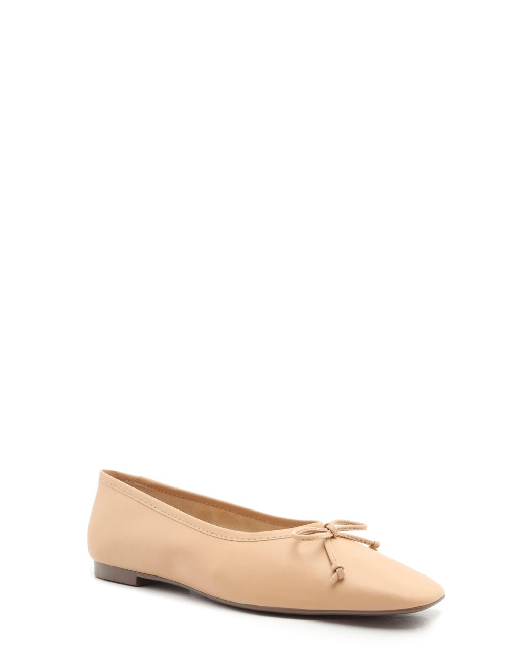 SCHUTZ SHOES Natural Arissa Square Toe Ballet Flat