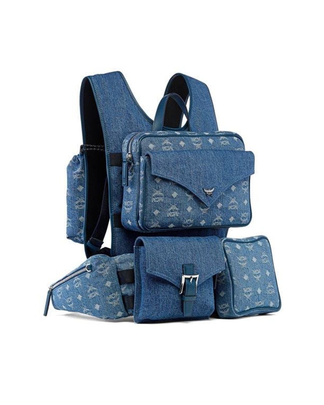 MCM Blue Aren Multi-Backpack for men