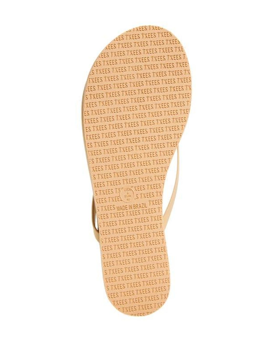 TKEES Lily Platform Flip Flop in Natural | Lyst