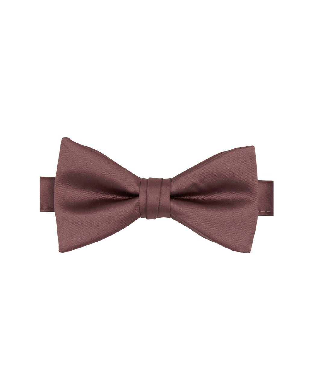 Brooklyn Brigade Red Solid Satin Pre-Tied Bow Tie for men