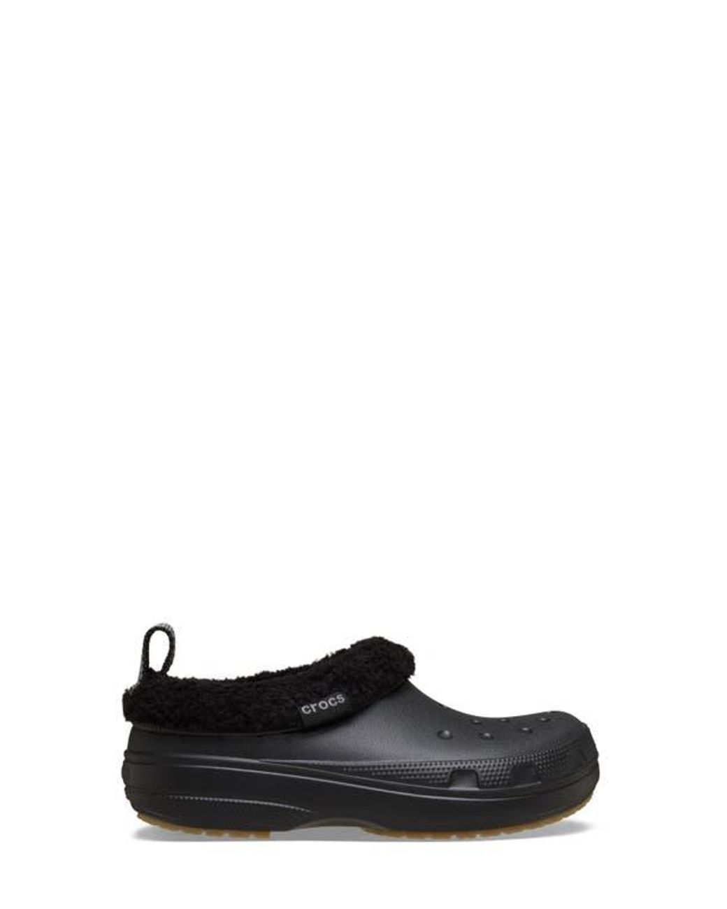 CROCSTM Black Classic Fleece Lined Shorty Clog