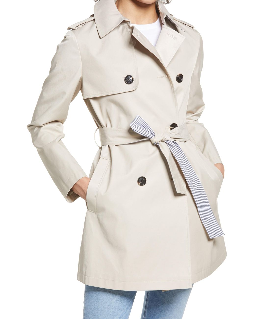 Sam Edelman Water Repellent Trench Coat in Light Sand (Natural) - Lyst