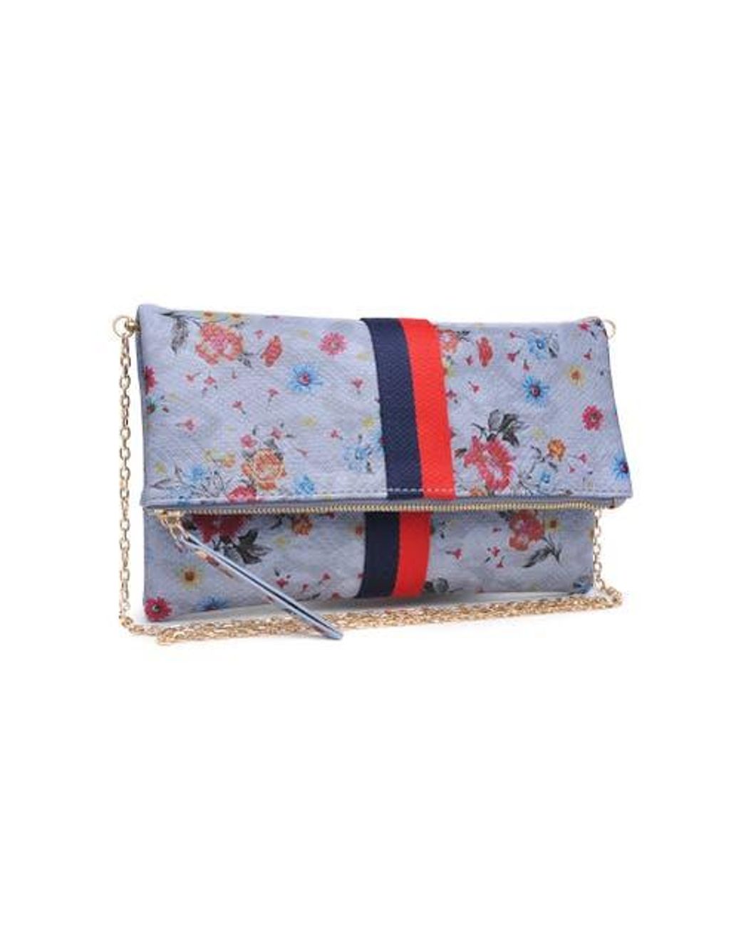 Moda Luxe Blue Jules Print Clutch