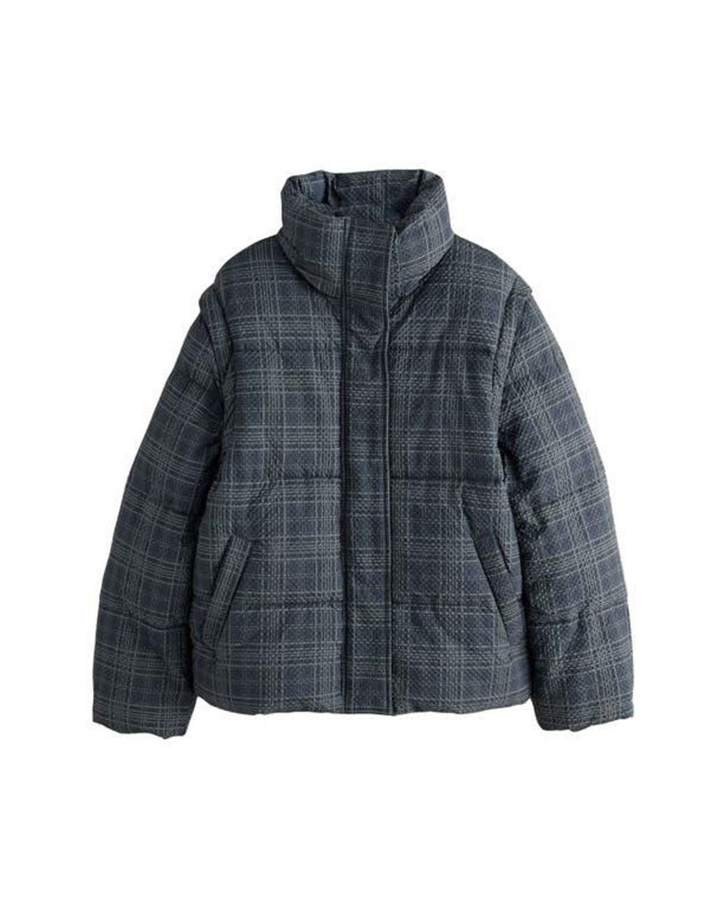 Next Blue Check Puffer Jacket