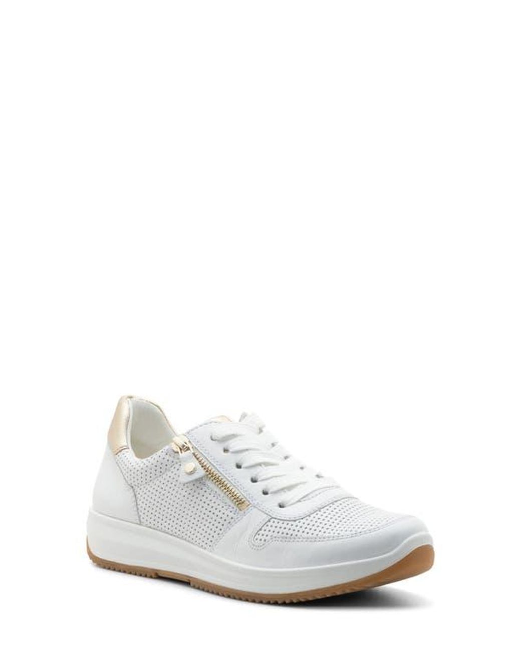 Ara White Opal Lace-Up Sneaker