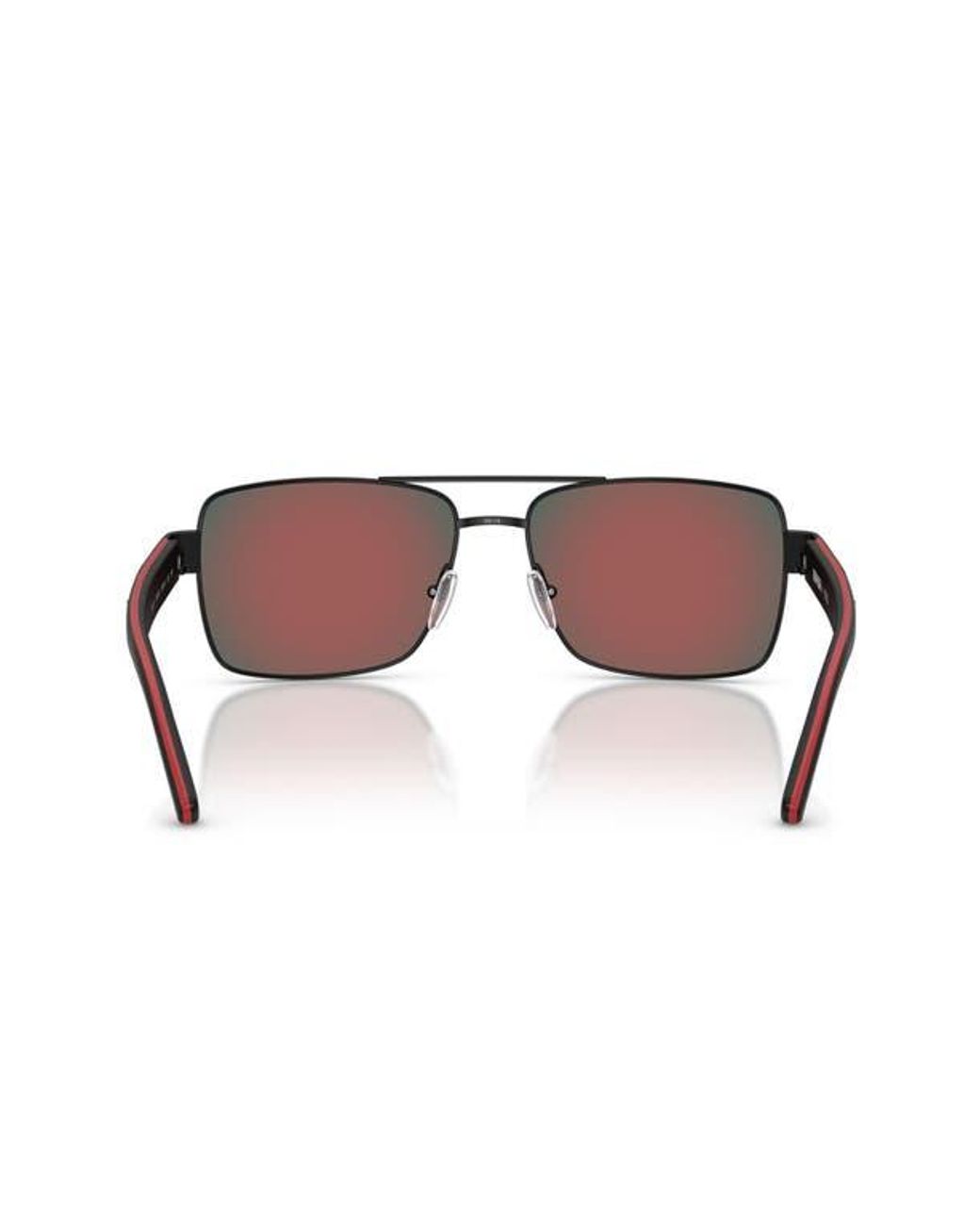 Scuderia Ferrari Red 59Mm Rectangular Sunglasses for men