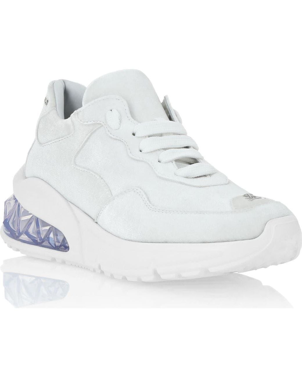 Philipp Plein White Velvet Runner