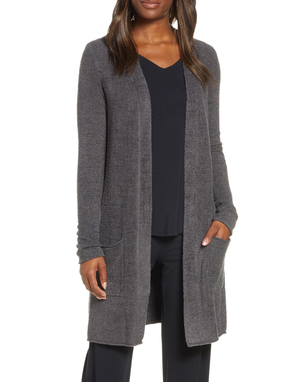 Barefoot Dreams Barefoot Dreams Cozychic Lite Long Cardigan in Carbon