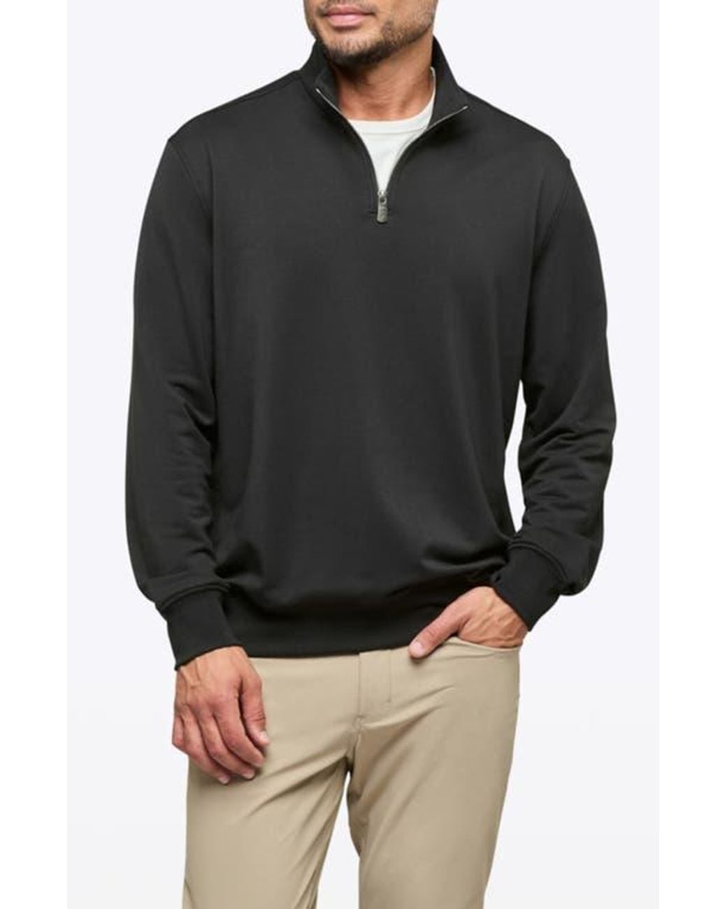 Cuts Black Hyperloop Quarter Zip for men