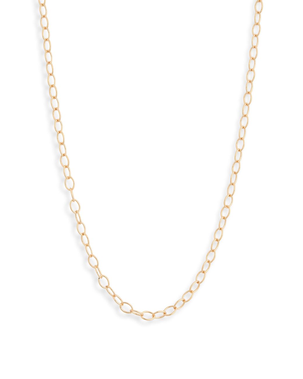 Anzie Metallic Flat Cable Chain Necklace