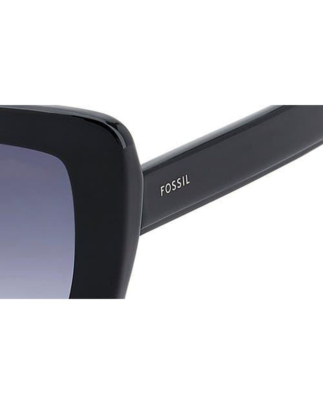 Fossil Blue 52Mm Gradient Rectangular Sunglasses