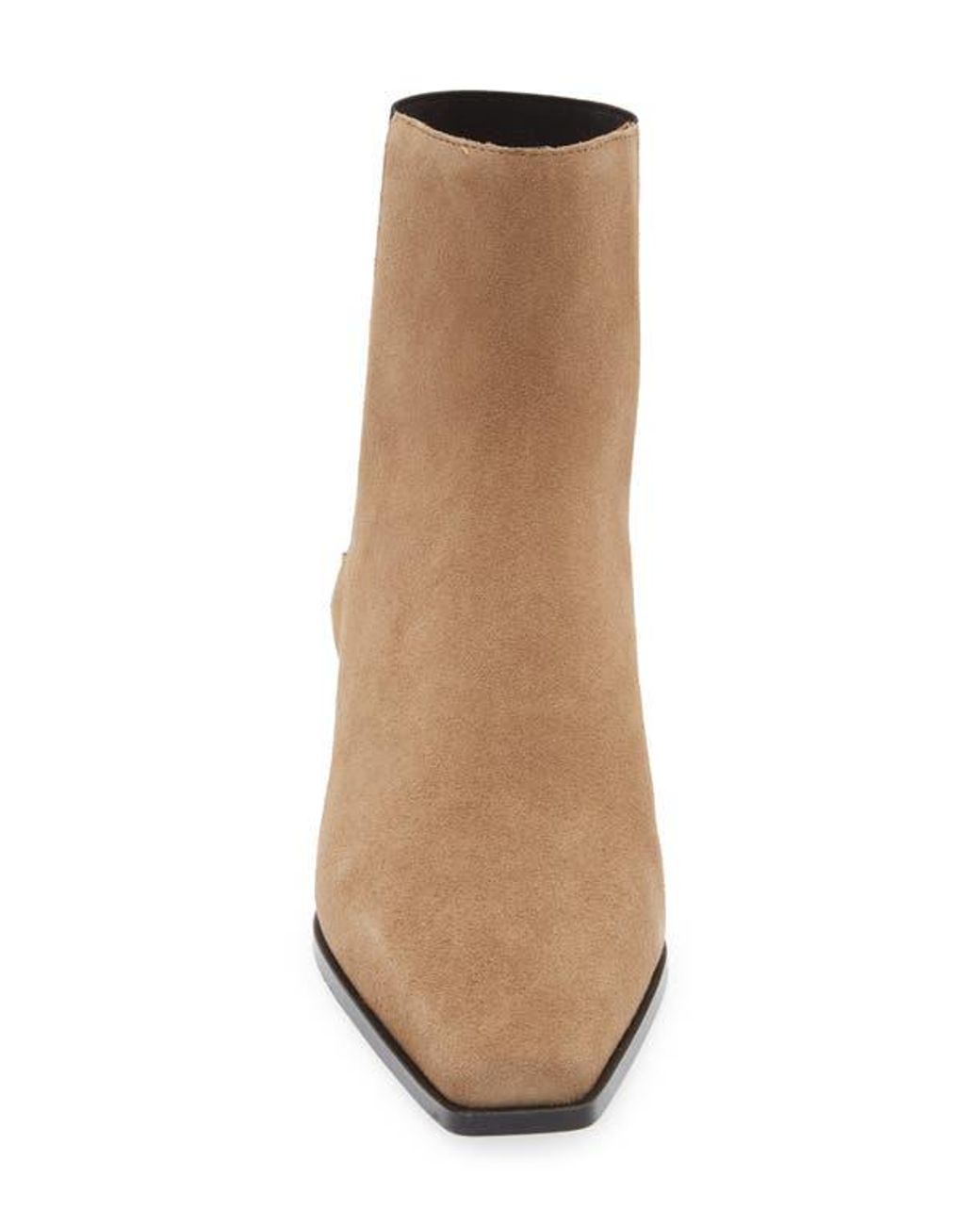 Mango Brown Square Toe Bootie