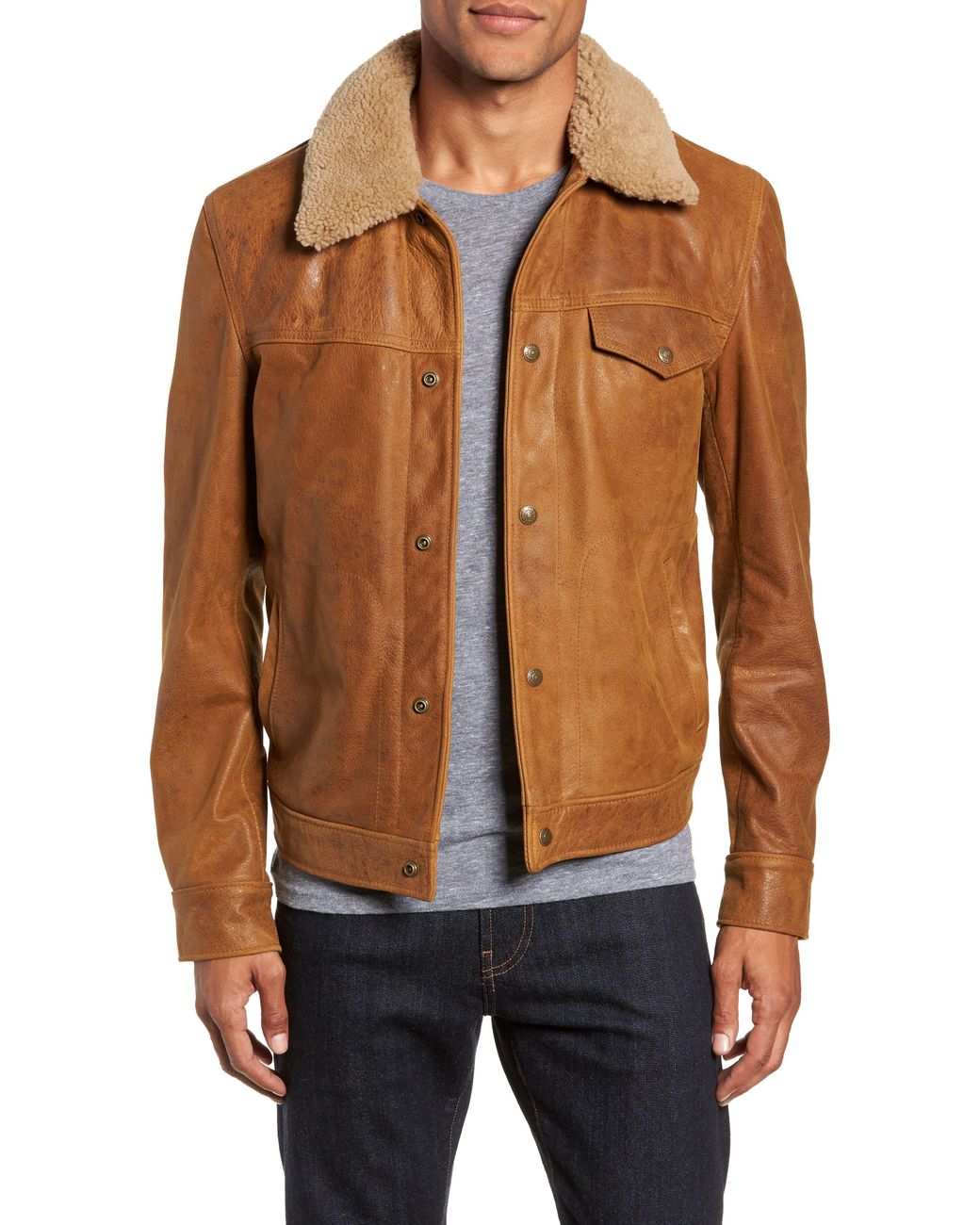 sheepskin trucker jacket