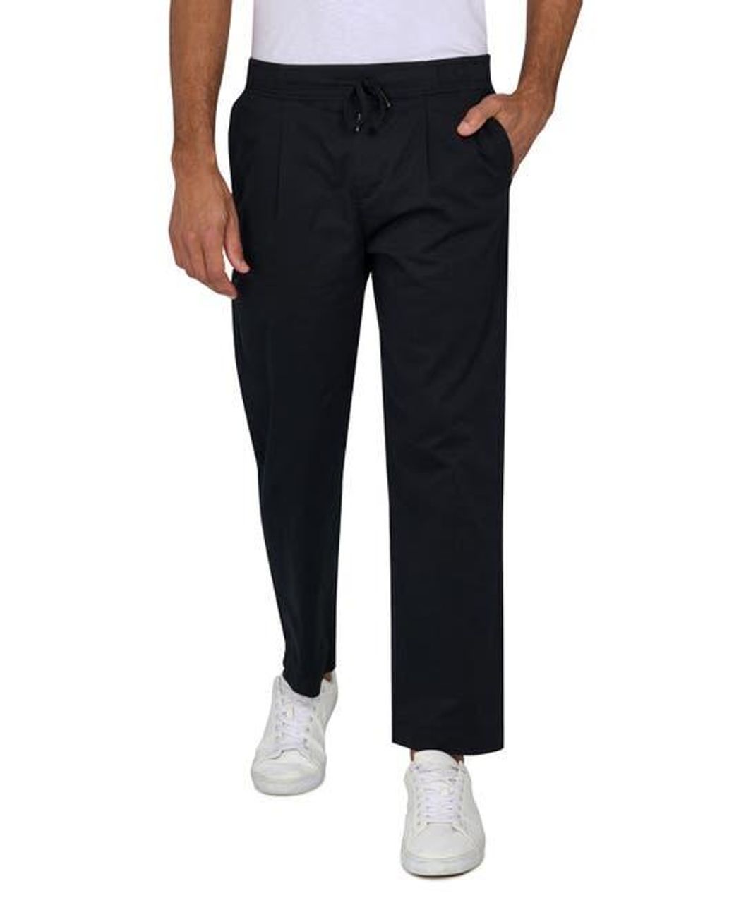 Brooklyn Brigade Black Solid Drawstring Pants for men