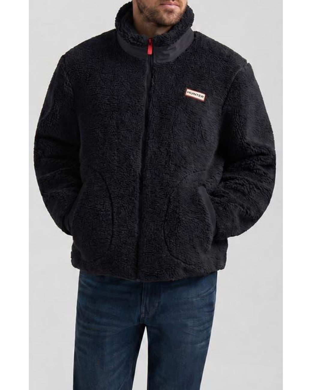Hunter Black Aurthur Faux Shearling Jacket for men