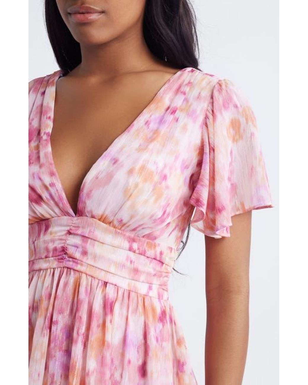 knee length dresses for ladies Eva Dress Fuchsia Lime Stripes – Silvia Tcherassi USA main image 0