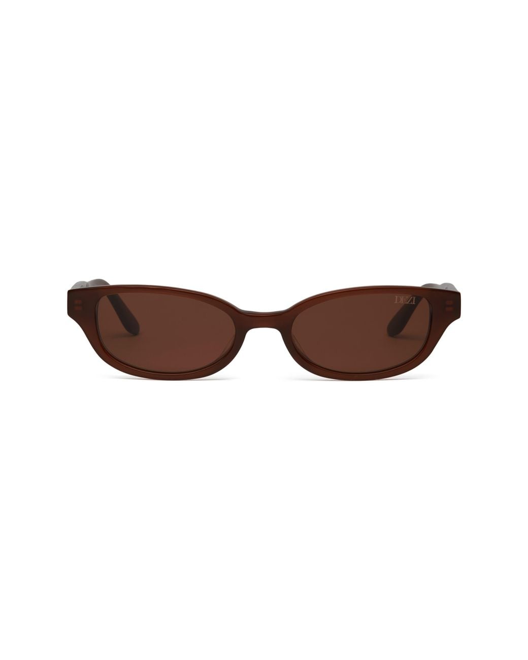 DEZI Brown Gia Rectangular Gradient Sunglasses