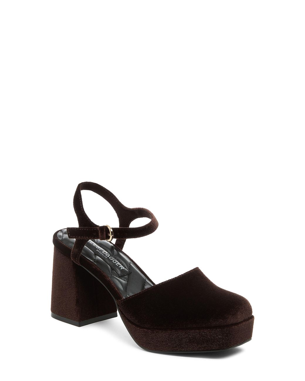 Kelsi Dagger Brooklyn Black Edna Ankle Strap Platform Pump