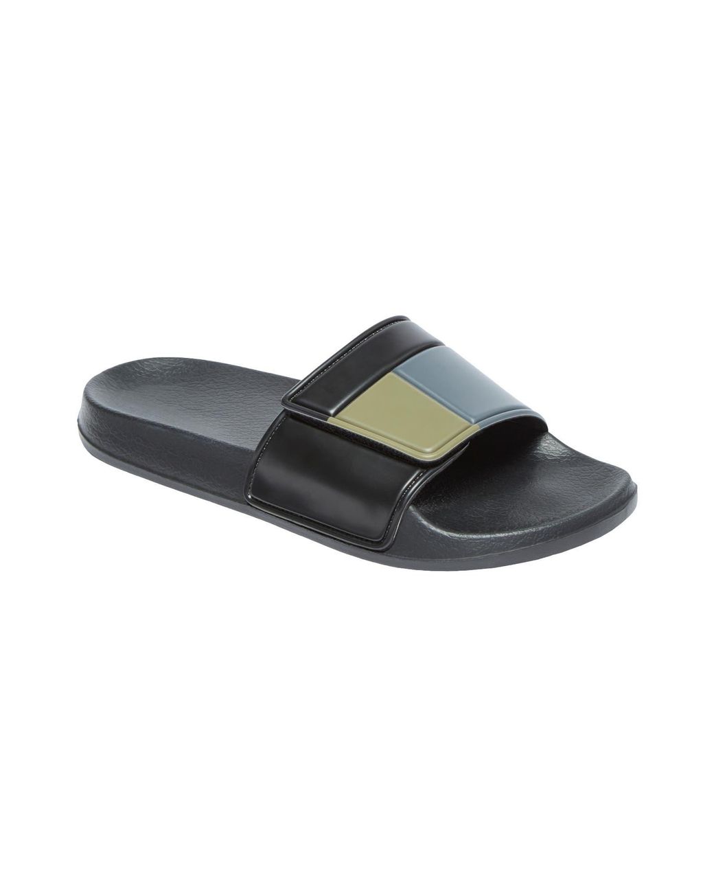 Kingsize Black Adjustable Slides for men