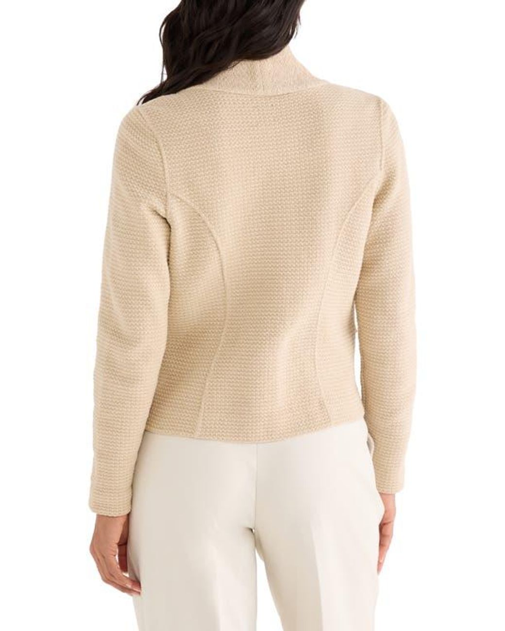 Women's Zip Front Knit Jacket NIC+ZOE Women's Zip Front Mix Knit