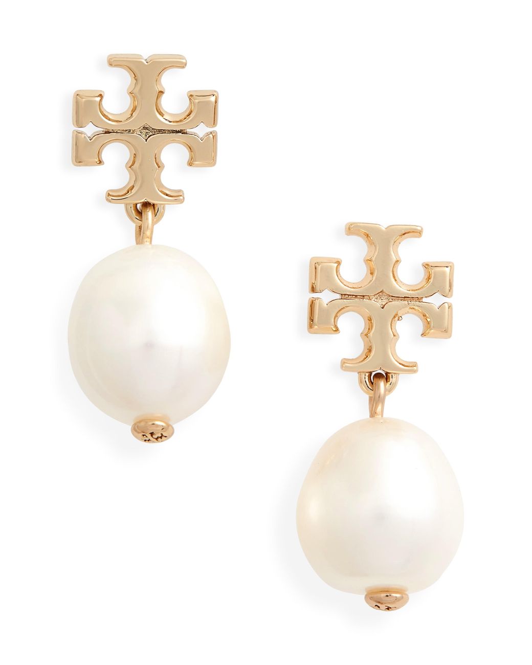 Tory Burch Kira Genuine Pearl Drop Earrings in Metallic - Lyst