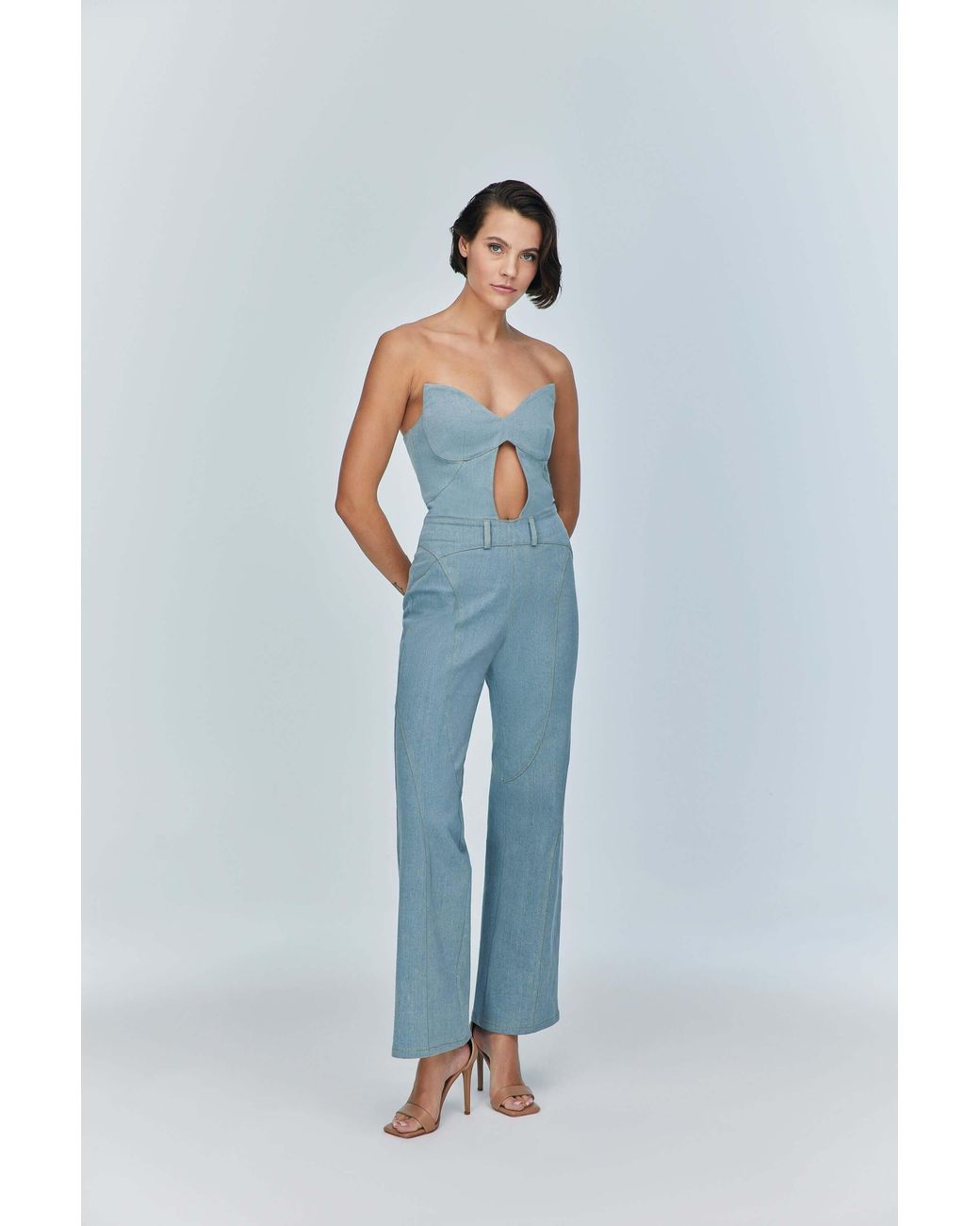 Jendue Blue Marvel Maxi Jumpsuit