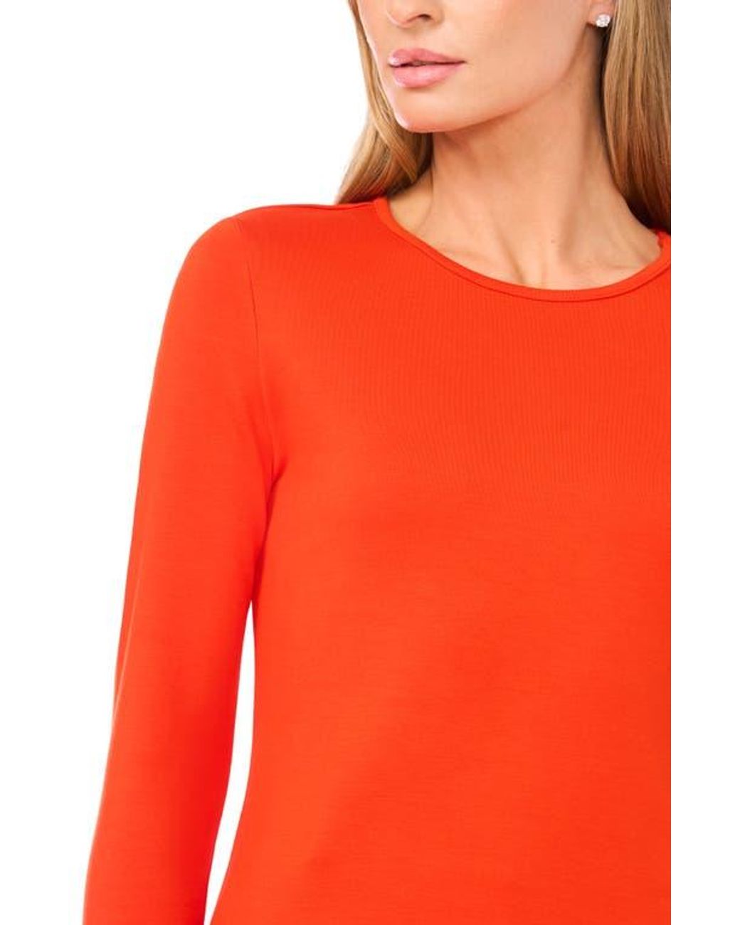 Halogen® Red Long Sleeve Knit Top