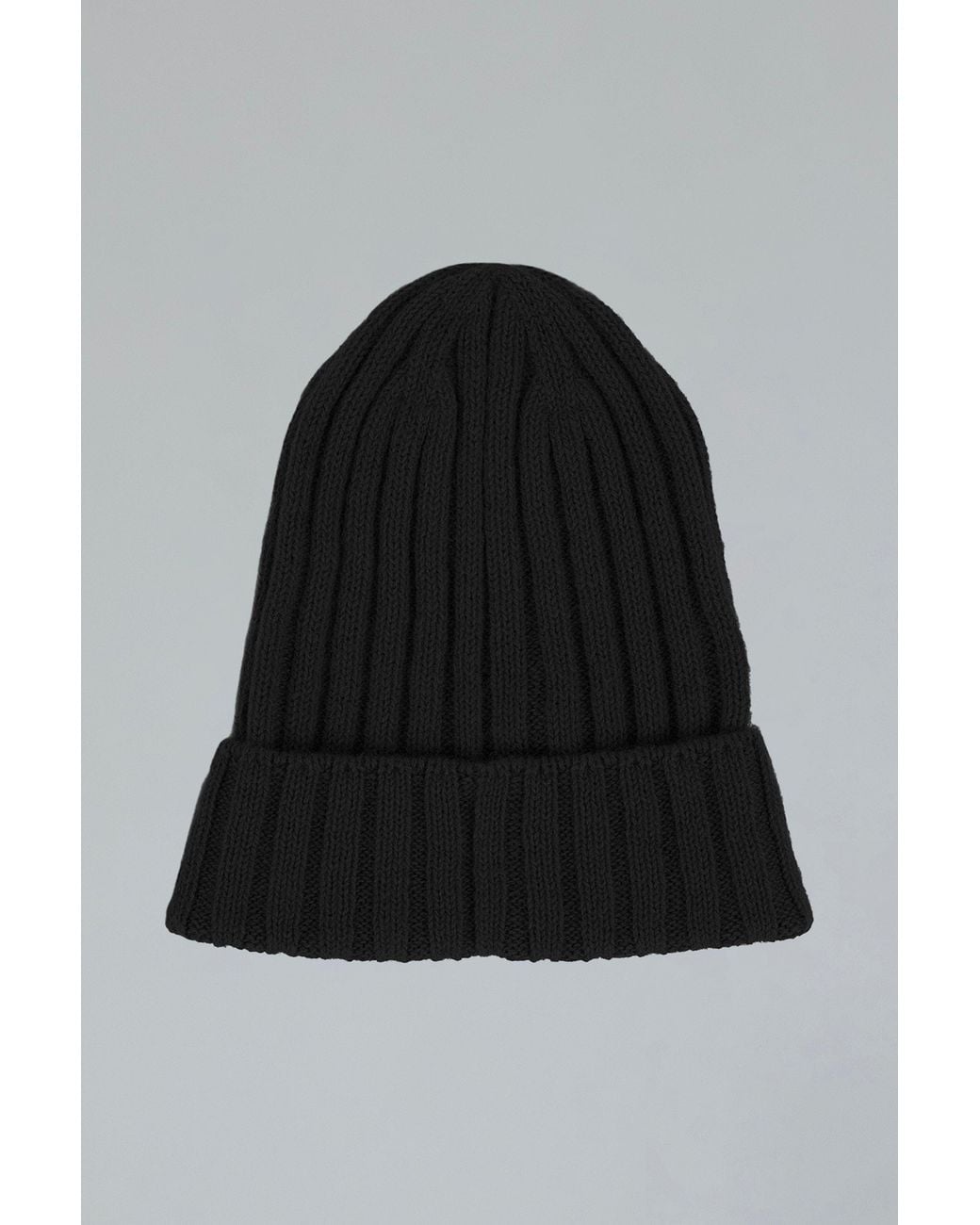 SSKEIN Black Ribbed Beanie