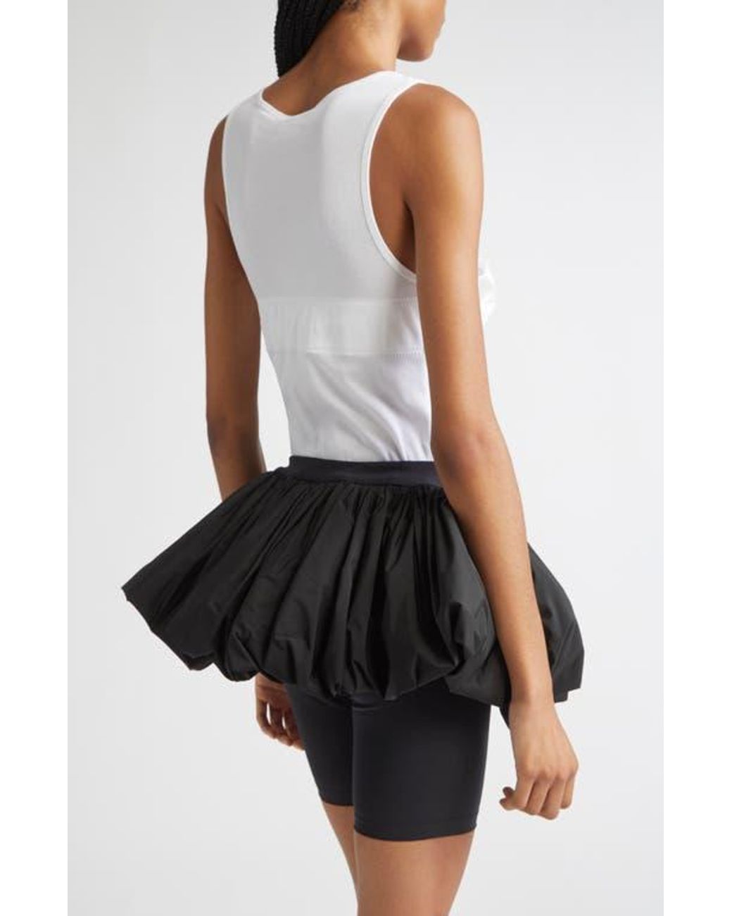 VAQUERA Balconette Bra Rib Cotton Tank in White | Lyst