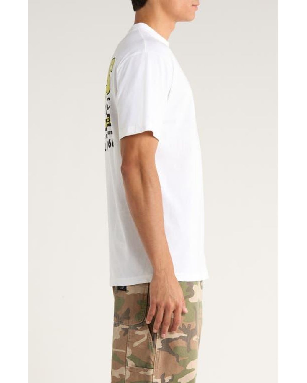 Vans White Shop Front Logo Cotton Graphic T-Shirt for men