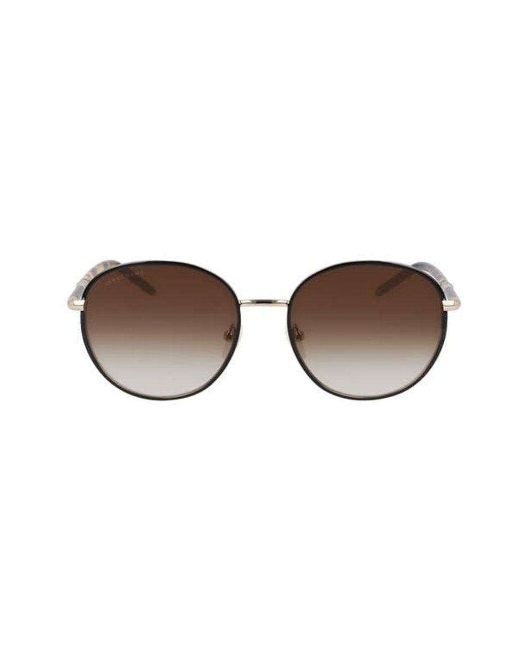 Longchamp Brown 53Mm Gradient Round Sunglasses