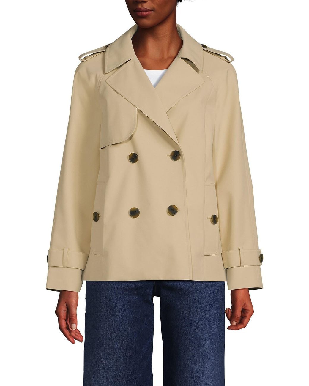 Lands' End Natural Trench Rain Jacket