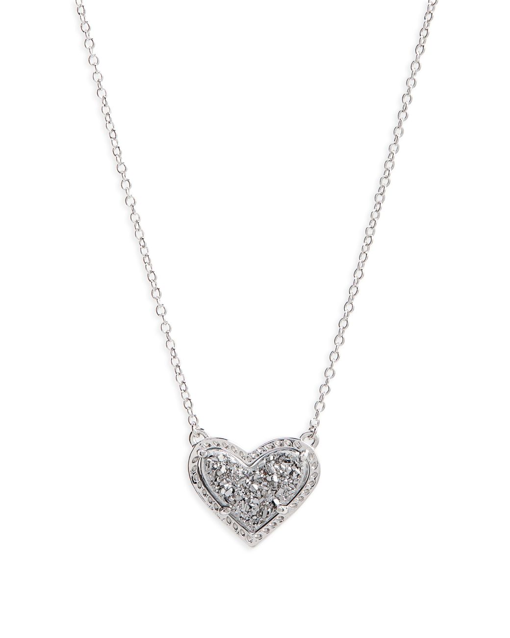 Kendra Scott Ari Heart Pendant Necklace in Blue Lyst