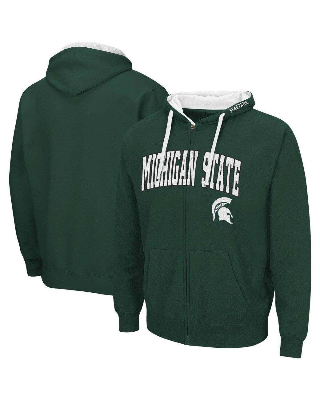 Colosseum Athletics Michigan State Spartans Big & Tall Fullzip Hoodie