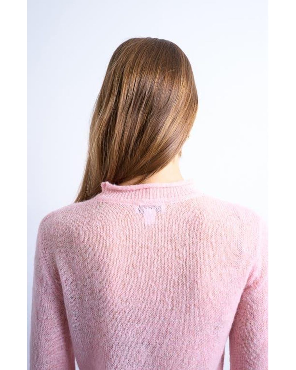 TOPSHOP Pink Roll Neck Sweater