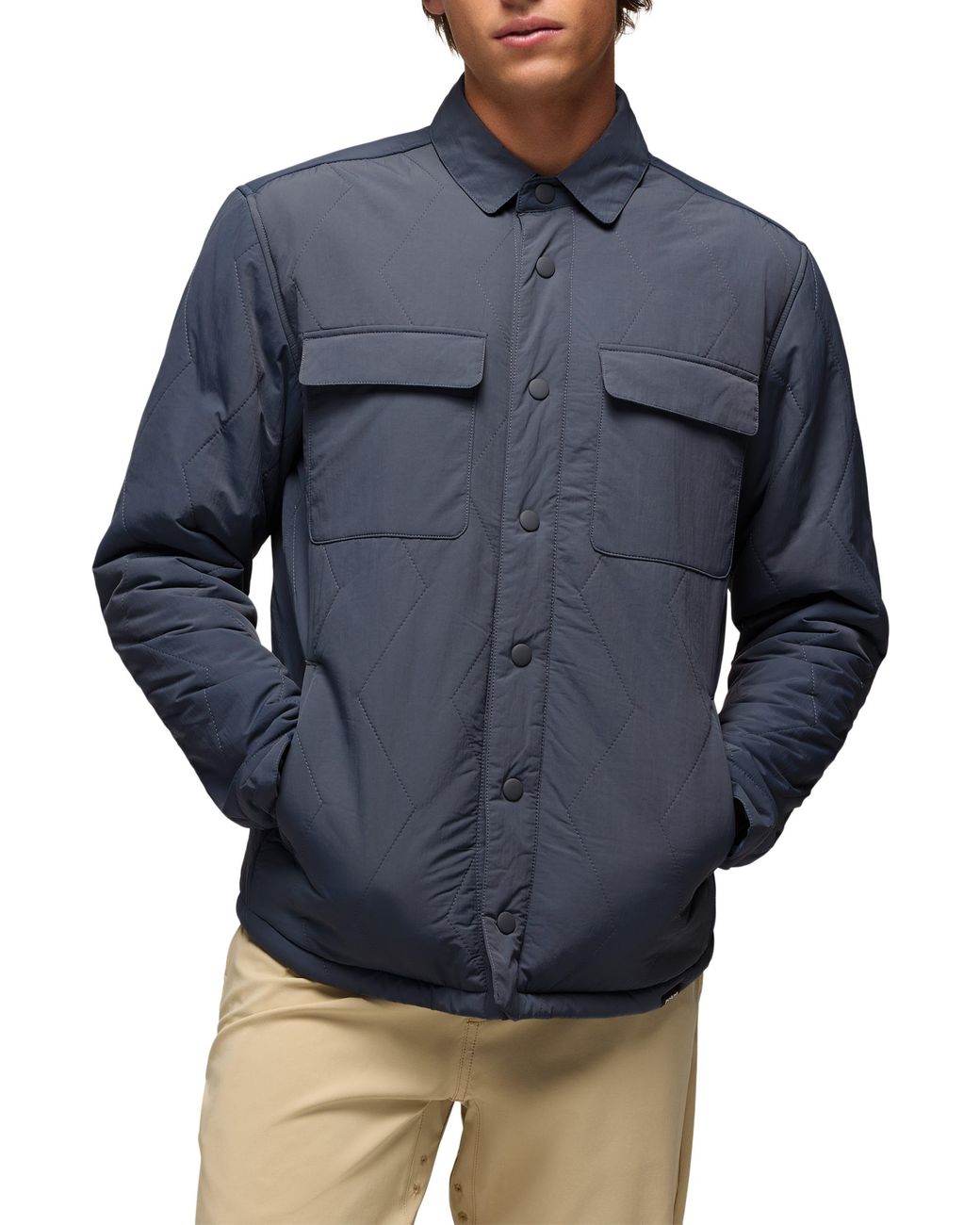 Prana Blue Encinitas Quilted Jacket for men