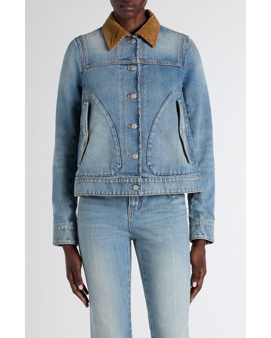 McQueen Blue Boxy Denim Jacket