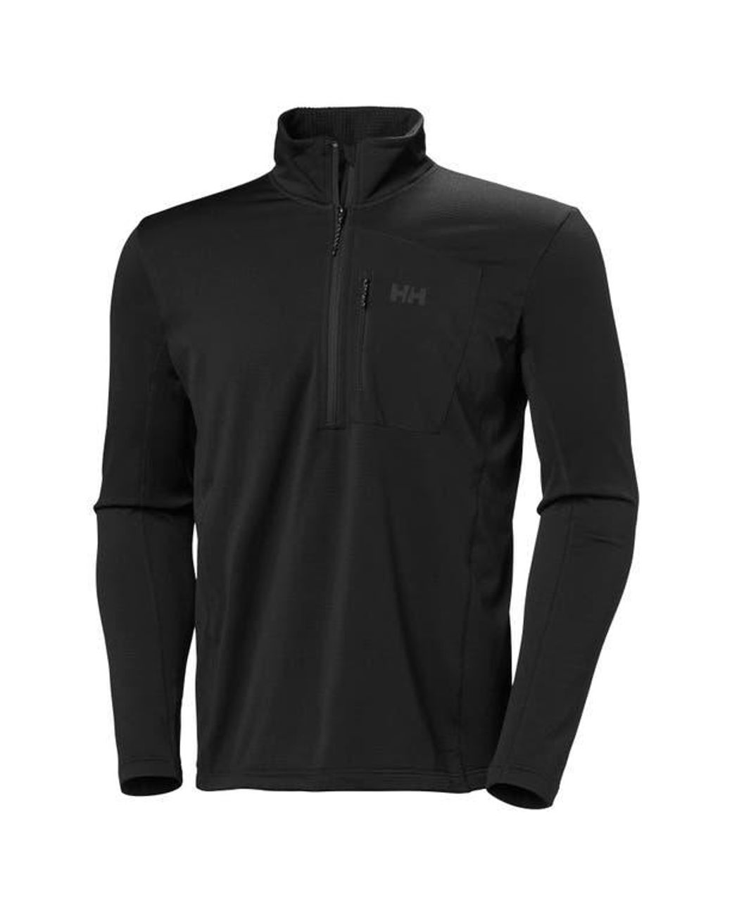 Helly Hansen Black Versatile Half Zip Midlayer Fleece Pullover for men