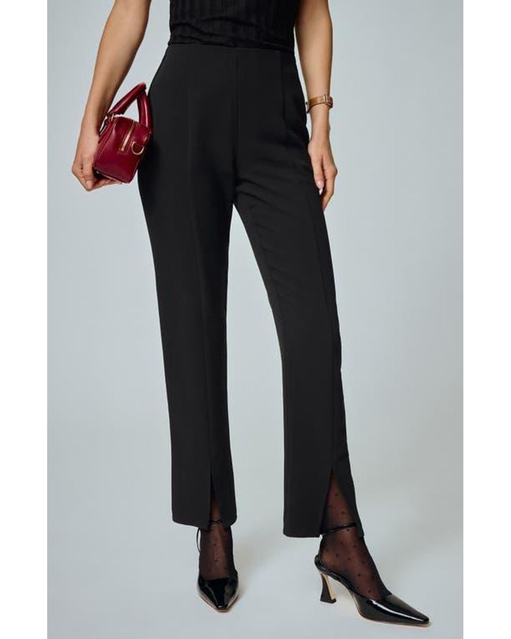 Reformation Pierre Vented Pants in Blue | Lyst