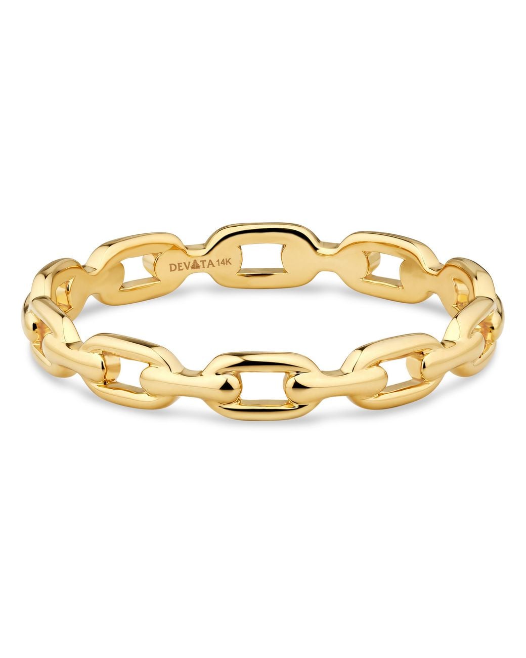DEVATA Metallic Cable Link Band Ring