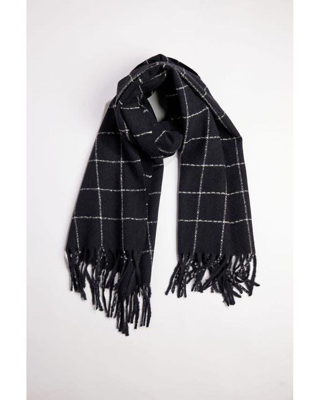 Hat Attack Black Windowpane Muffler