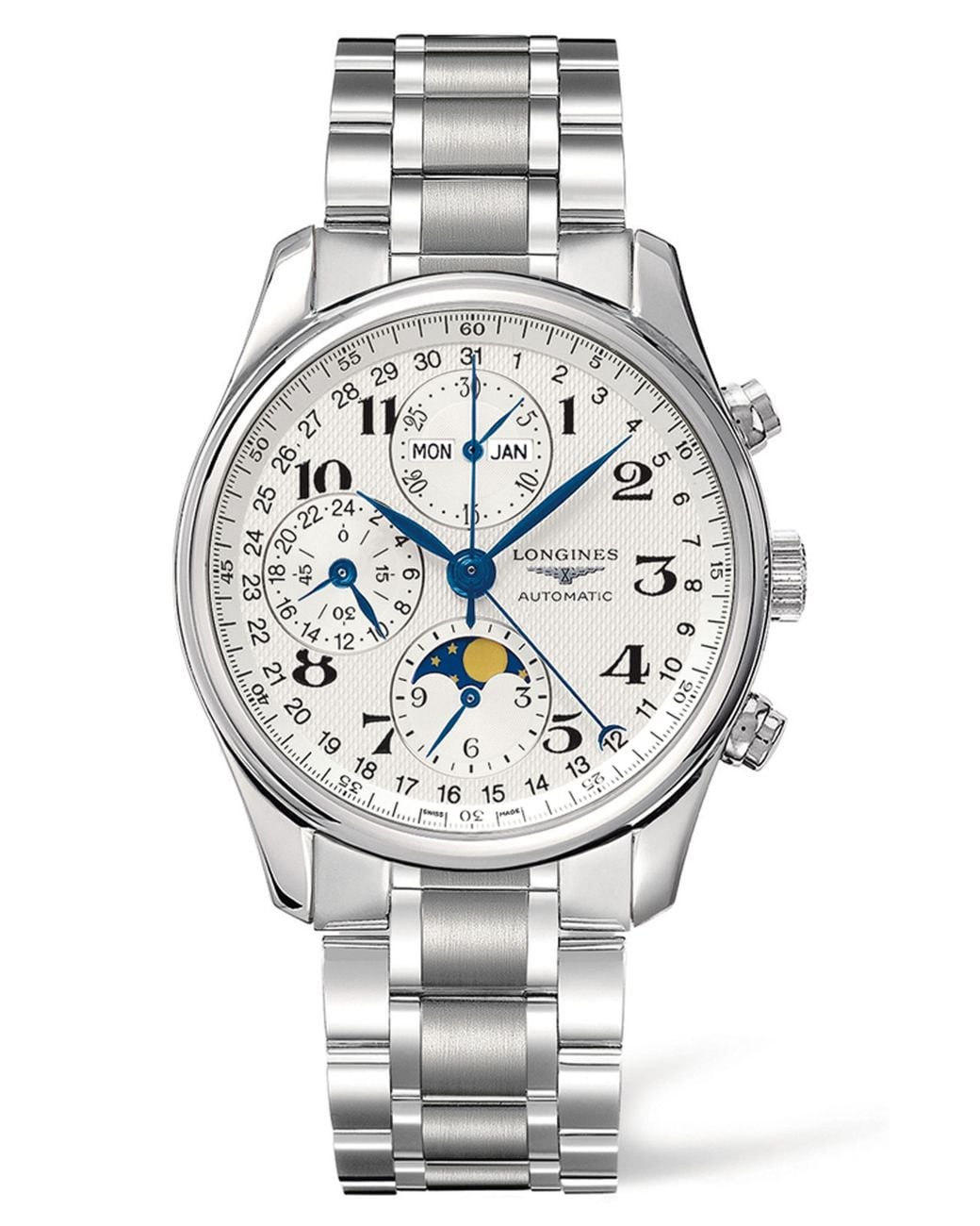 Longines Metallic Master Automatic Chronograph Bracelet Watch, 40Mm