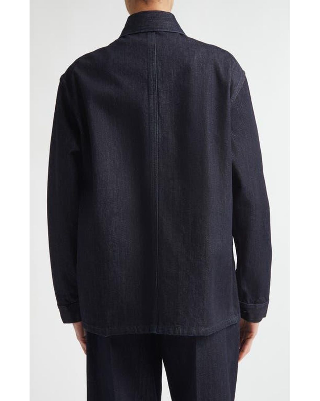 Jil Sander Workwear Denim Jacket in Blue | Lyst