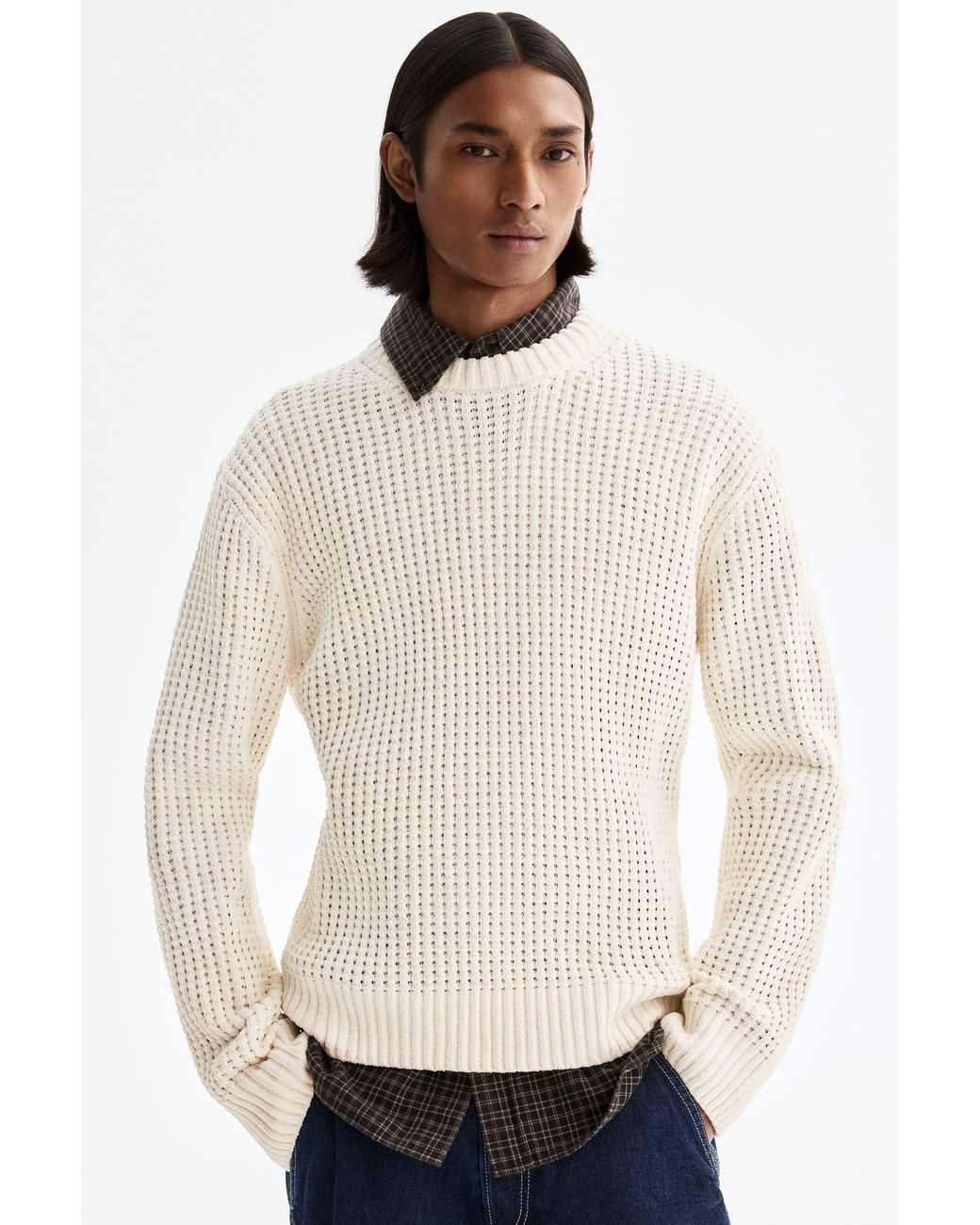 H&M Natural Regular-Fit Sweater for men
