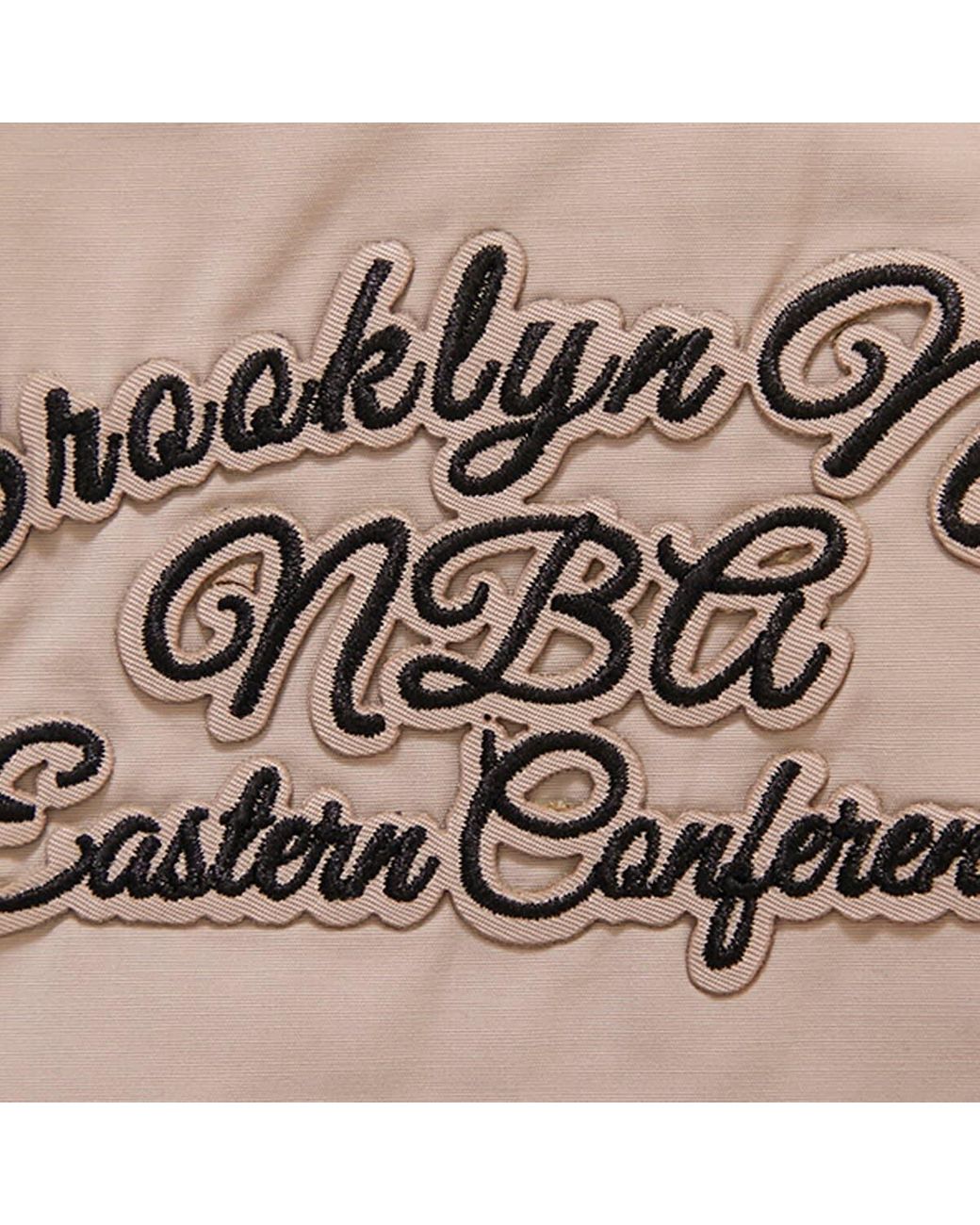 Pro Standard Brooklyn Nets Hybrid Full-zip Hoodie At Nordstrom in